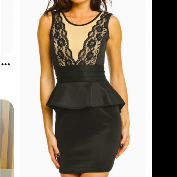 bailey blue Dresses & Skirts - ✨Black Lace Peplum Dress